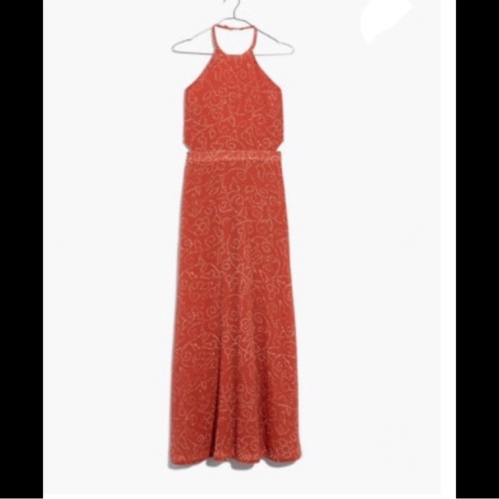 New! Madewell Halter Tie Back Maxi dress - Picture 4 of 12